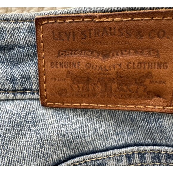 LEVIS Vintage 712 Slim Blue Light Washed Mid Rise Denim Jeans Women's Size 24 - Picture 9 of 10